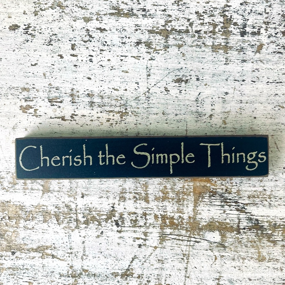 *Cherish the Simple Things Mini Wood Block